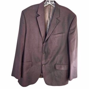 Michael Kors Men's Blazer 44R 44 Regular Dark Brown Large Suit Jacket 2 Buttons